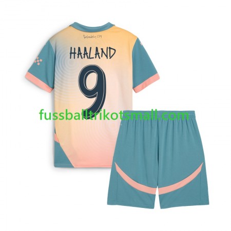 Fußballtrikots Manchester City Haaland 9 Kinder 2024-2025 Kurzarm Fourth trikot kaufen
